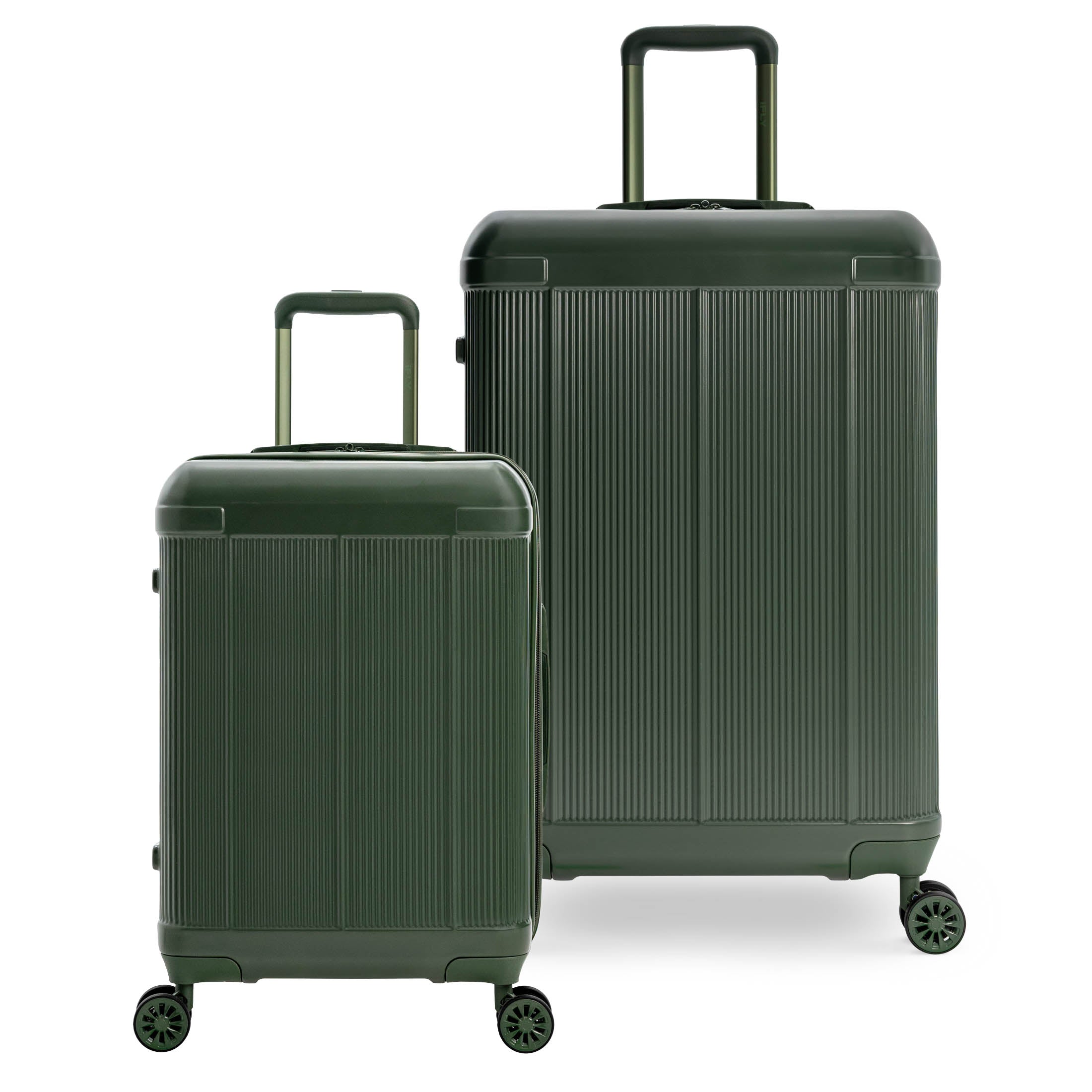 Ifly Hardside Rise 2-Piece Set, 20 inch Carry-On and 24 inch Checked Luggage, Moss