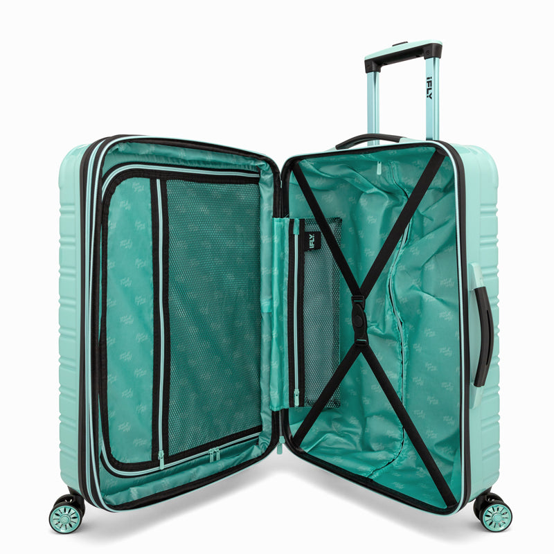 Ifly Hardside Fibertech Luggage 28 inch Checked Luggage, Forest Green